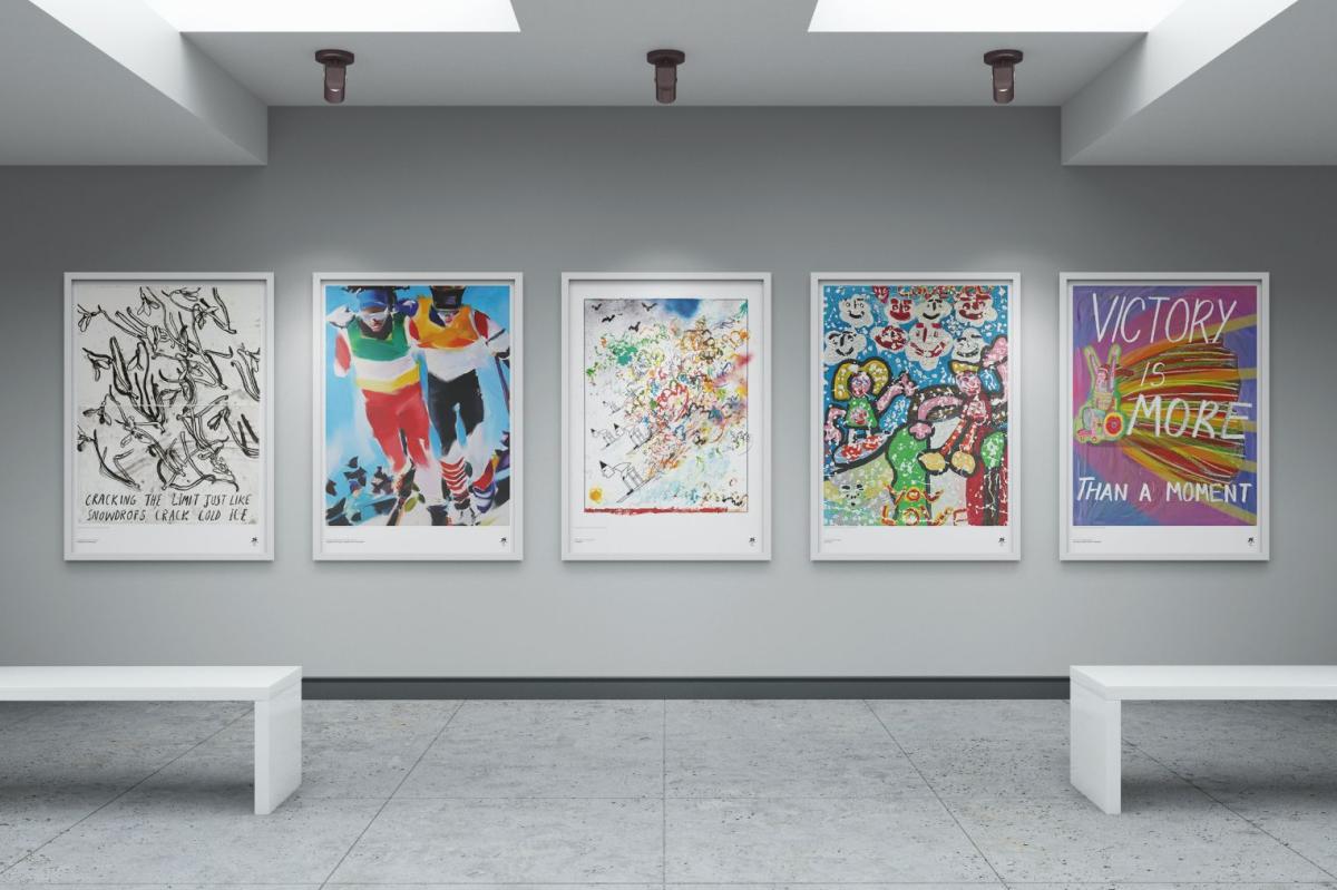 A mockup that has five Paralympic posters side by side