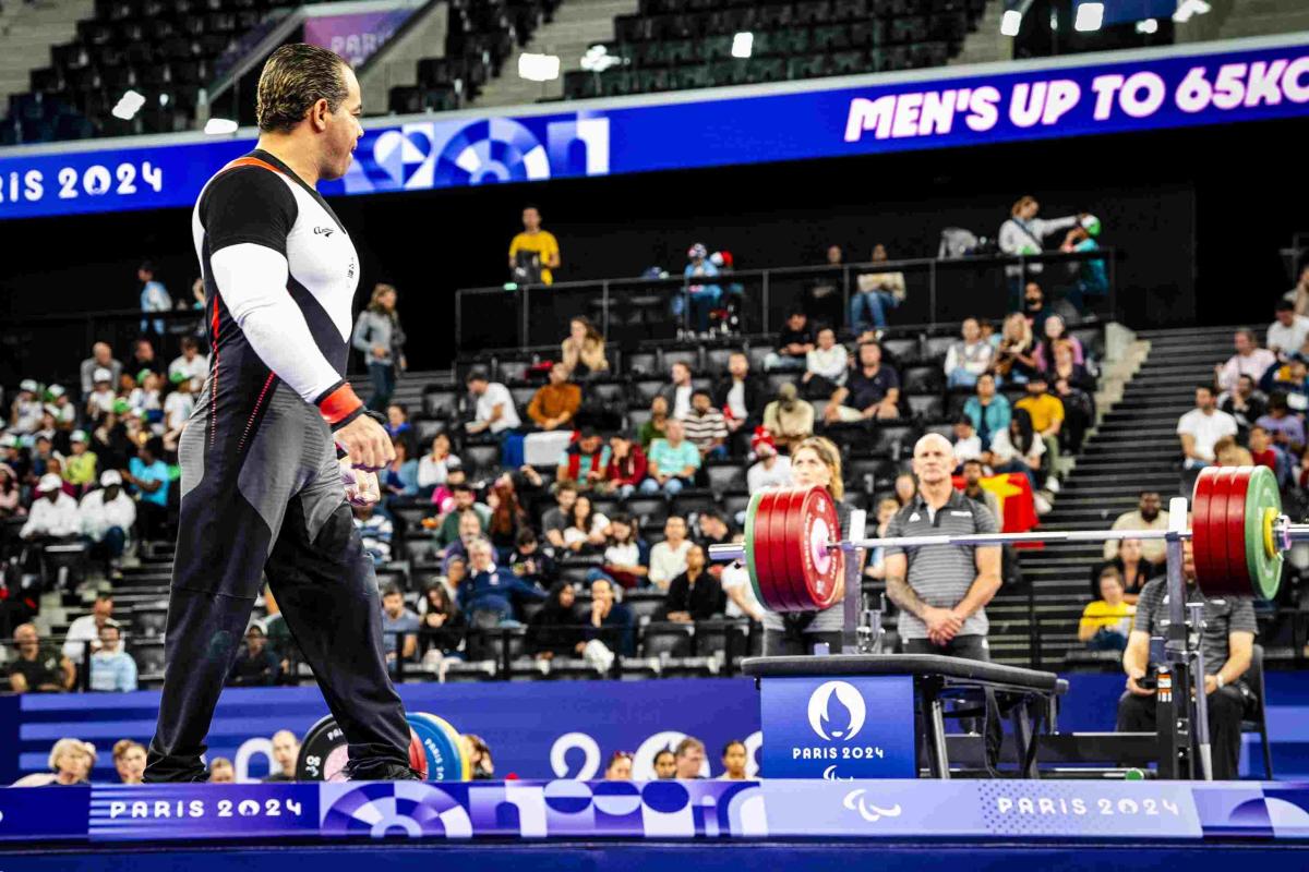 An athlete goes for a lift 