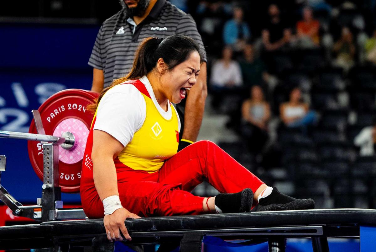 Players reacts before going for a lift