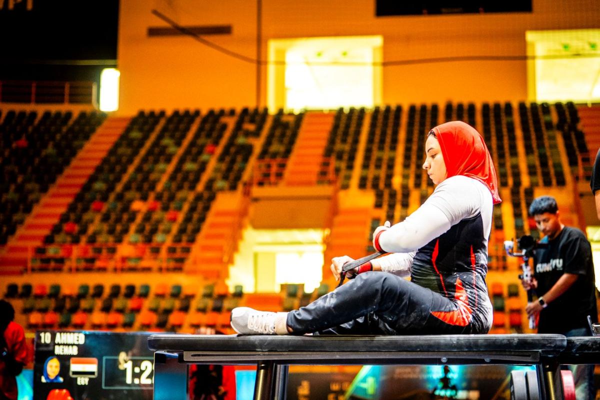 An athlete goes for a lift 