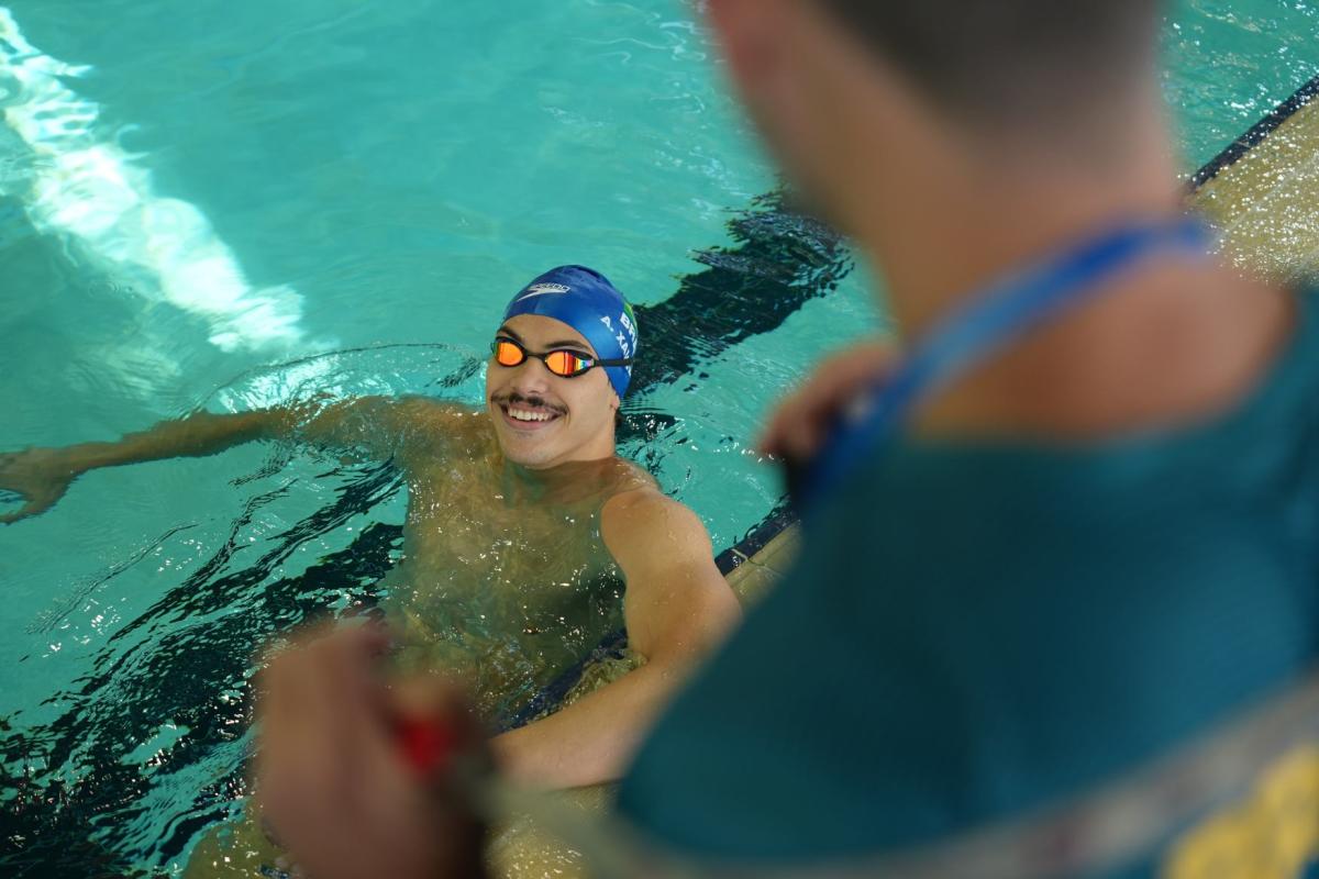 An athlete in action