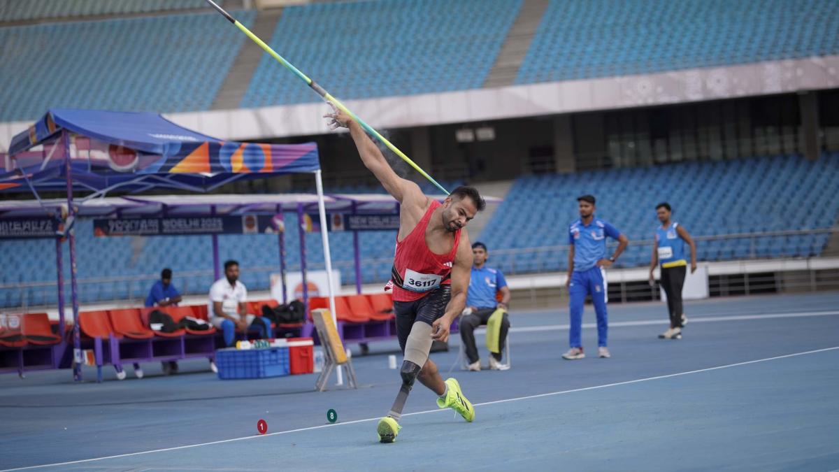 An athlete in action