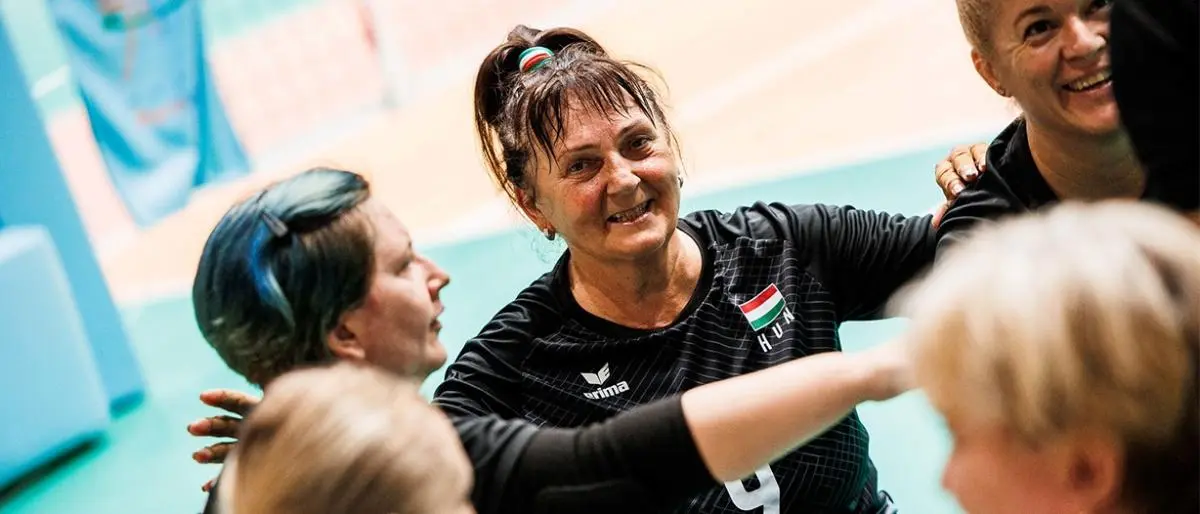 Meet Hungary’s sitting volleyball star doing headstands and turning heads at 70