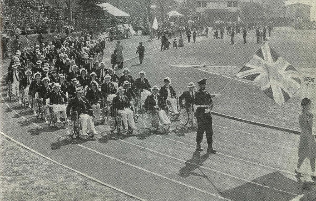 UK team in the opening ceremony of the Paralympic Games in Tokyo 1964 UK team in the opening ceremony of the Paralympic Games in Tokyo 1964