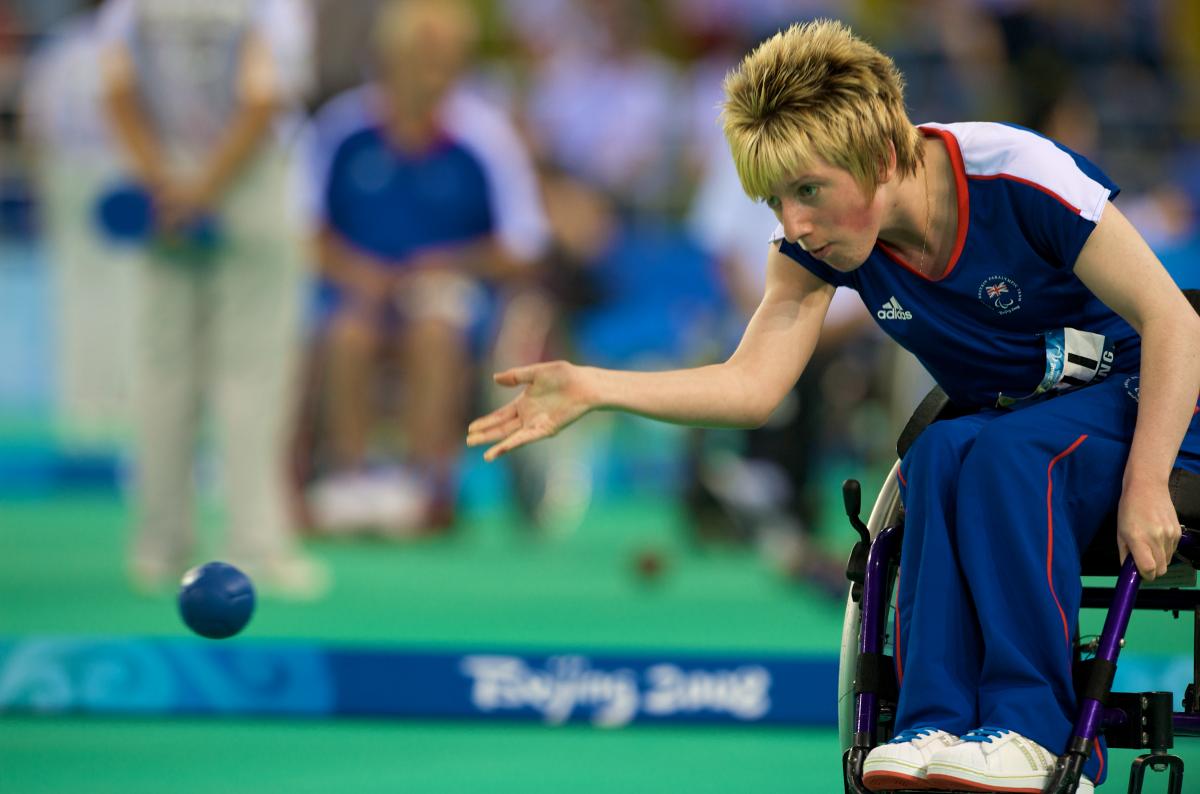 British Boccia Player competing British Boccia Player competing