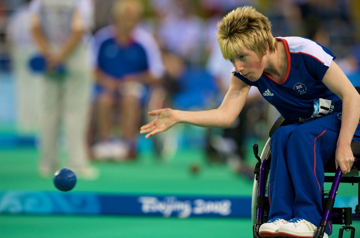 British Boccia Player competing