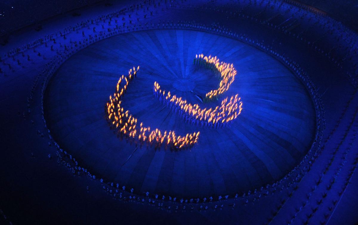 Agitos representation during the Beijing Opening Ceremony