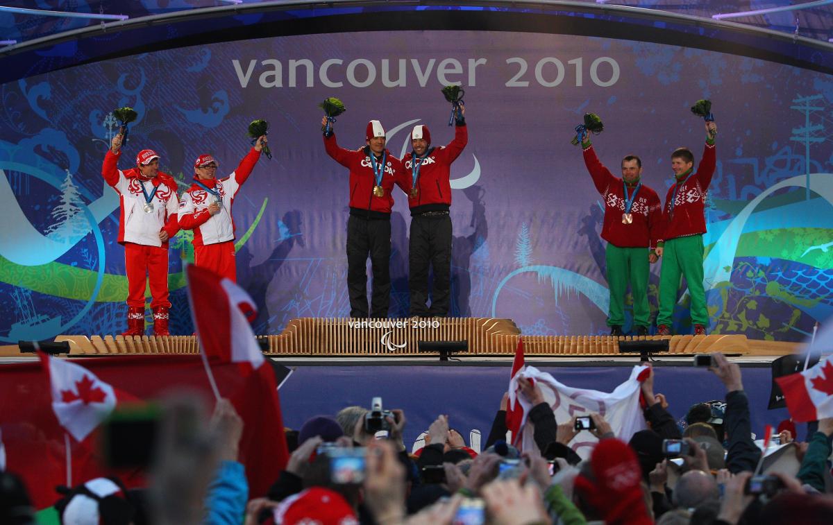 Vasili Shaptsiaboi on the podium