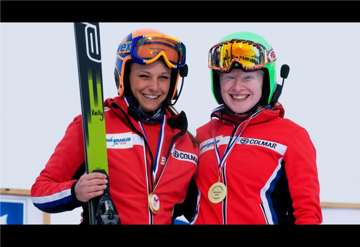 Great Britain's Kellly Gallagher and Guide Charlotte Evans