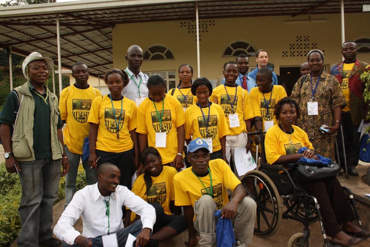 Young Athletes arrive at the Agitos Foundation Youth Workshop in Rwanda