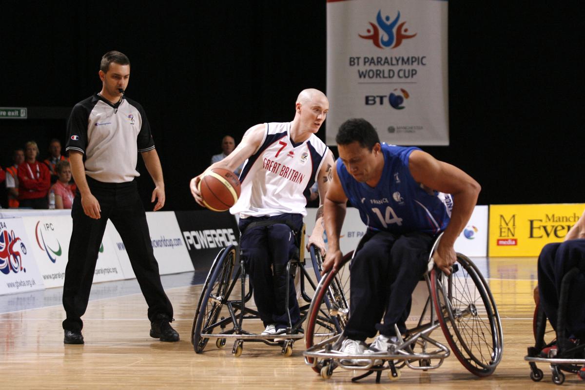 Great Britain's Terry Bywater in action at the 2011 BT Paralympic World Cup