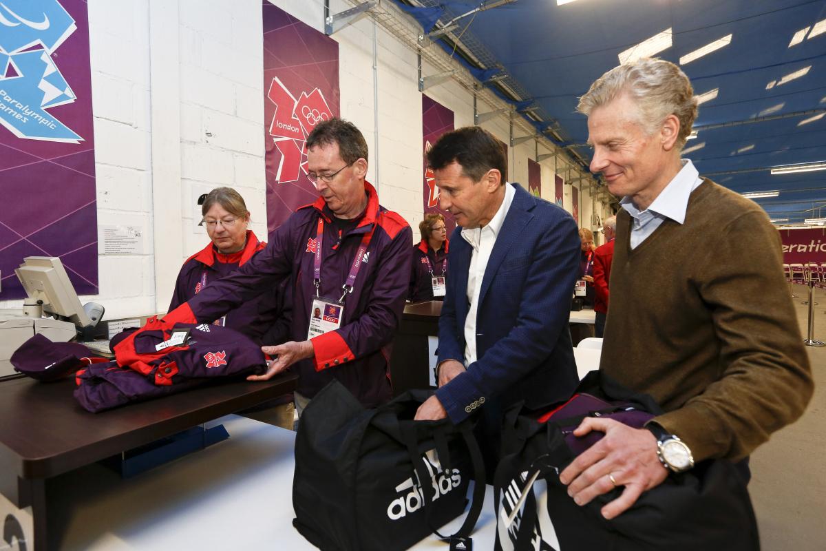 Seb Coe and  Paul Deighton launch the London 2012 Uniform Distribution and Accreditation Centre (UDAC)