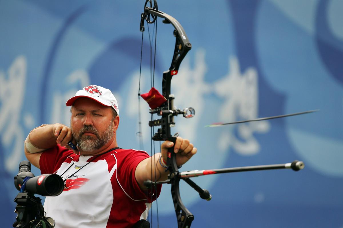 Philippe Horner, of Switzerland A picture of an archer