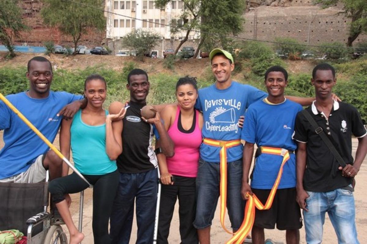 Cape Verde athletes A picture of people posing for a group photo