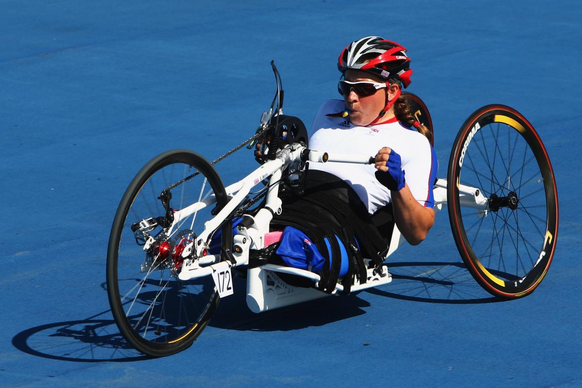 Rachel Morris handcyclist Rachel Morris