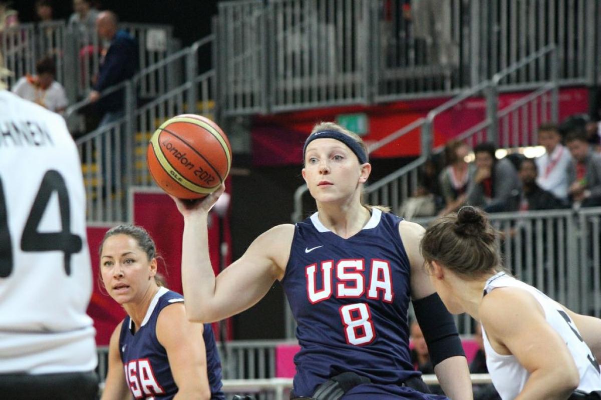 Natalie Schneider looks to pass at London 2012 Natalie Schneider looks to pass at London 2012