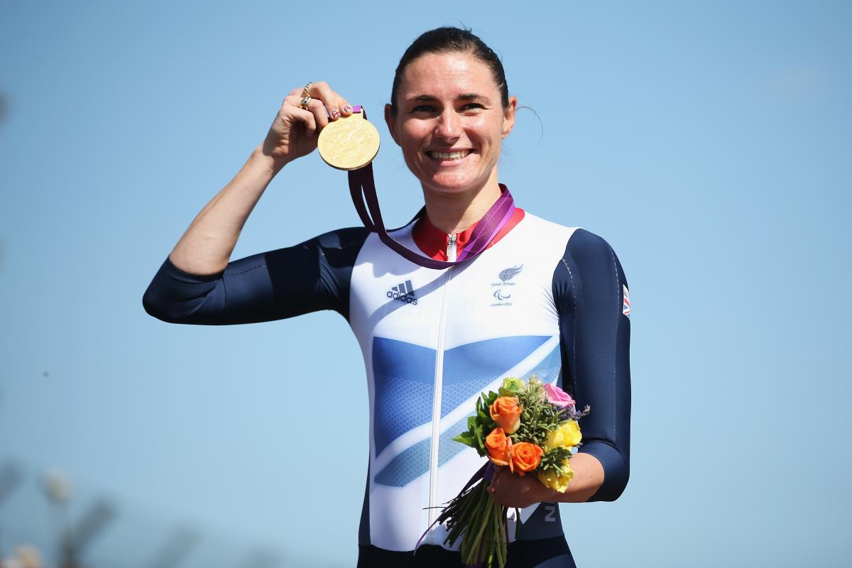 Sarah Story Sarah Storey wins third London 2012 gold