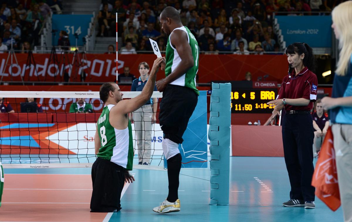 Russia-Brazil sitting volleyball Russia-Brazil sitting volleyball