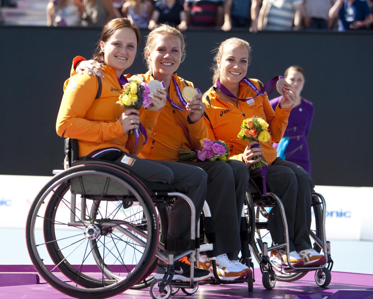 Esther Vergeer, Aniek van Koot and Jiske Griffioen Esther Vergeer, Aniek van Koot and Jiske Griffioen
