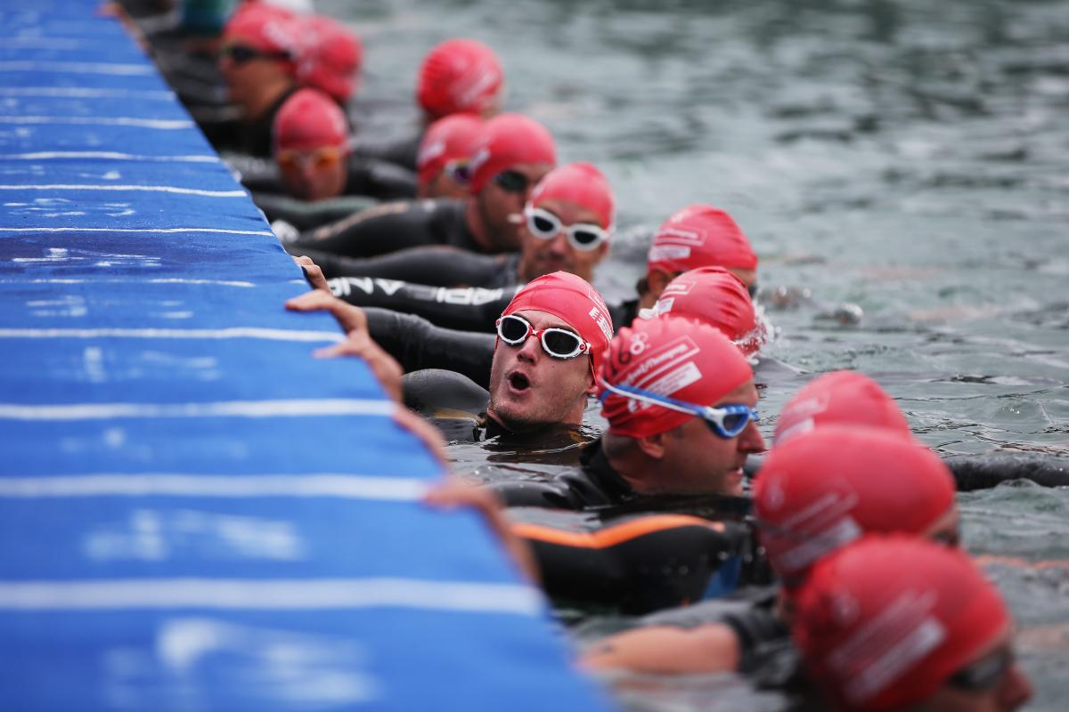 ITU Para-Triathlon World Championships A picture of men ready to swim