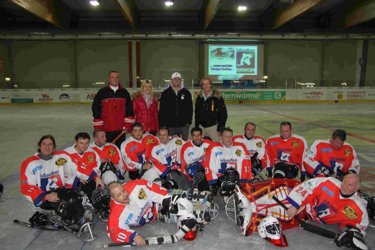 Austria's ice sledge hockey team