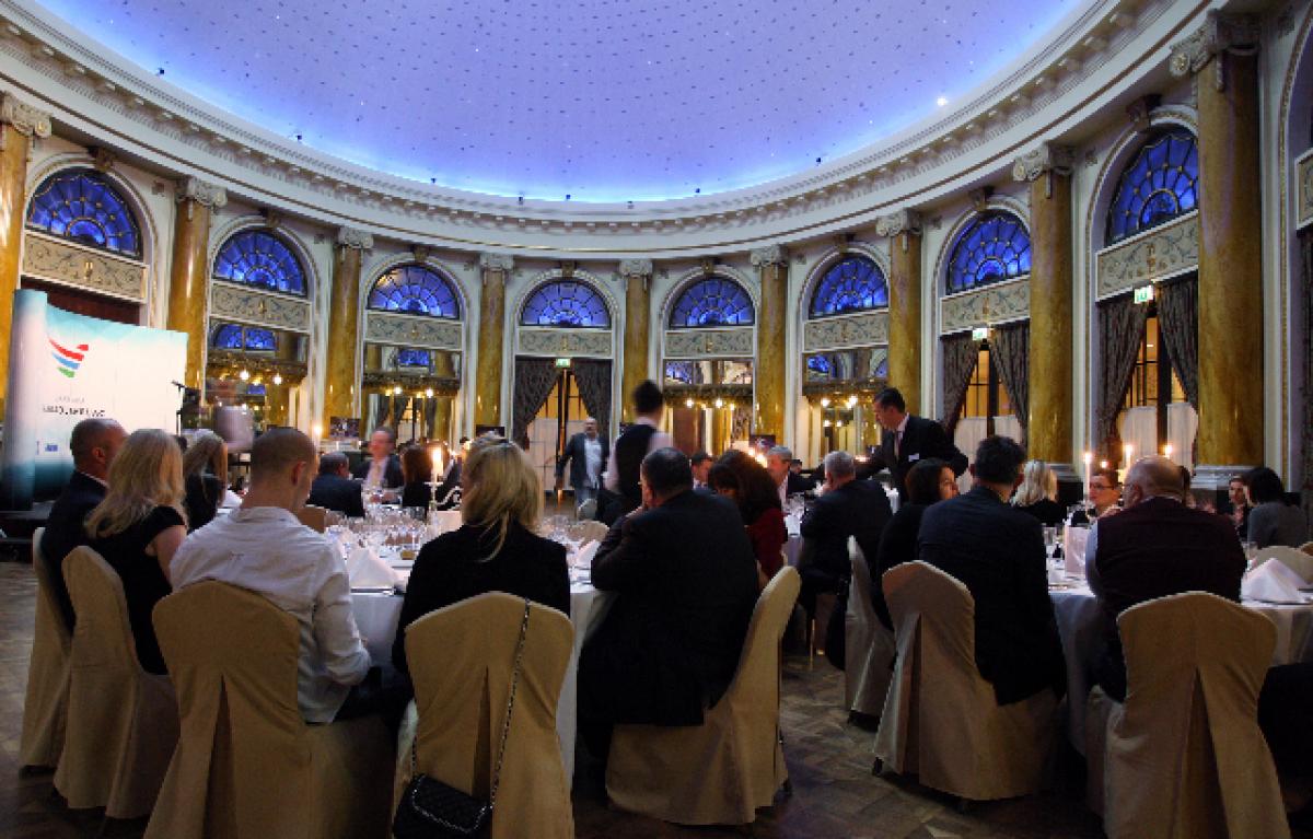 A picture of a charity dinner