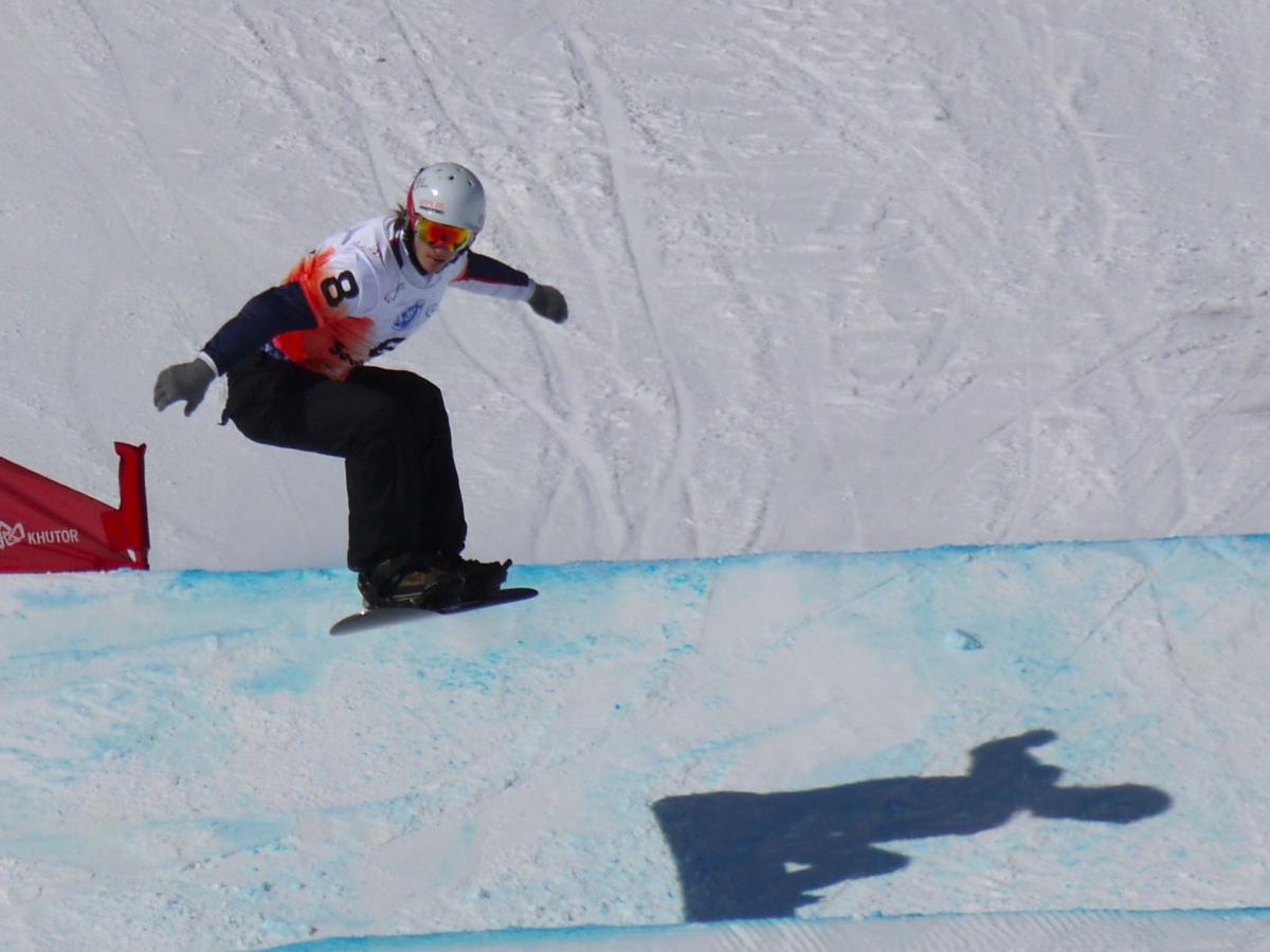 USA's Evan Strong Sochi Test Event Evan Strong snowboarding