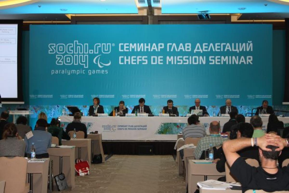 Sochi 2014 Chefs de Mission Seminar Sochi 2014 Chefs de Mission Seminar