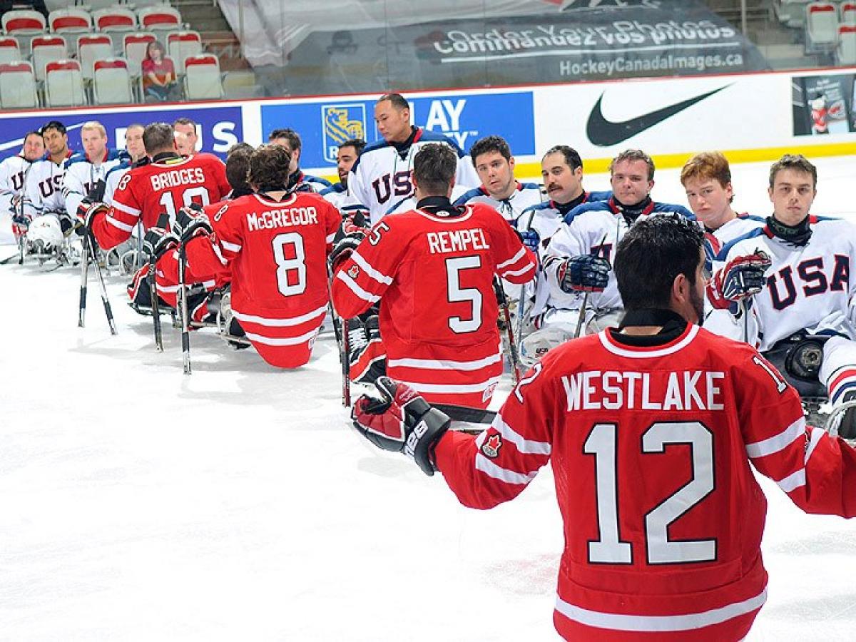 USA-Canada ice sledge hockey