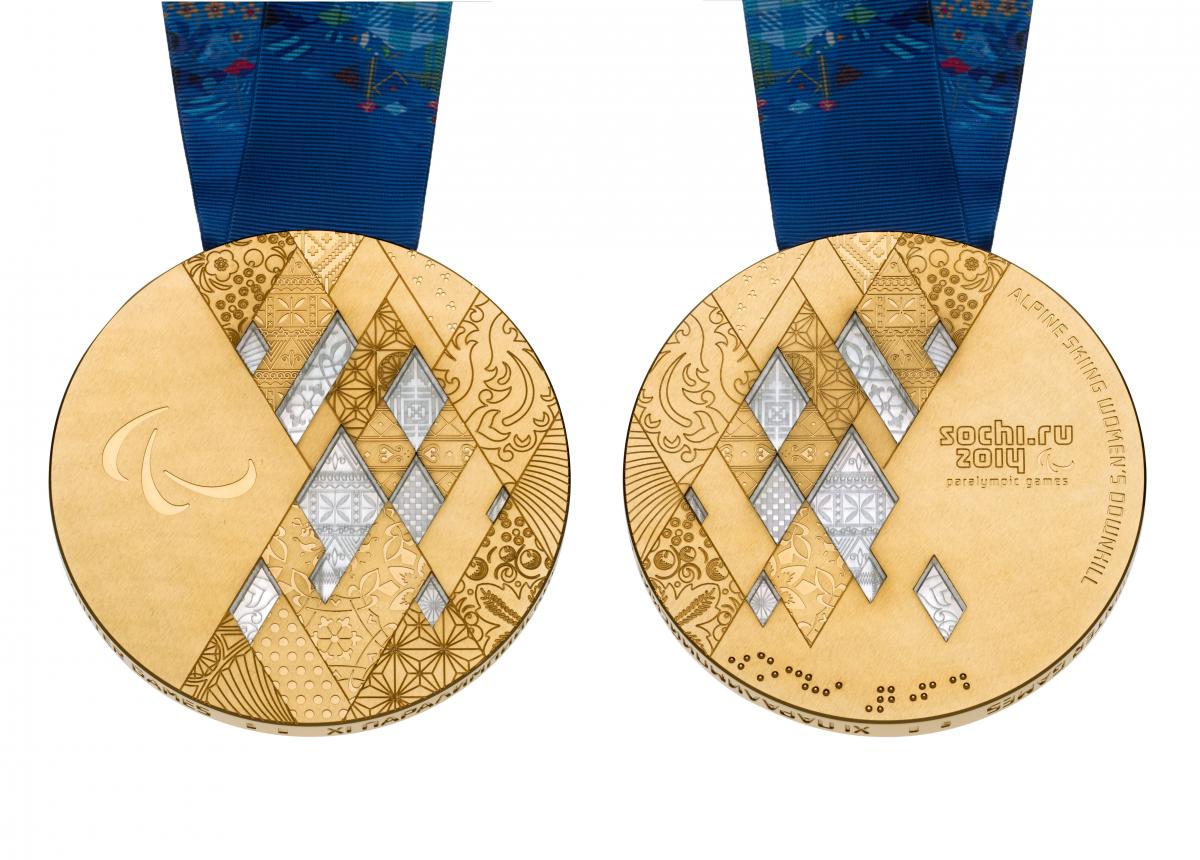 Sochi 2014 gold medal front and back