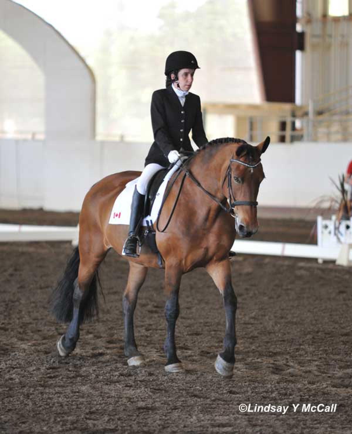 Canadian rider Robyn Andrews on her horse called Fancianna Canadian rider Robyn Andrews on her horse called Fancianna
