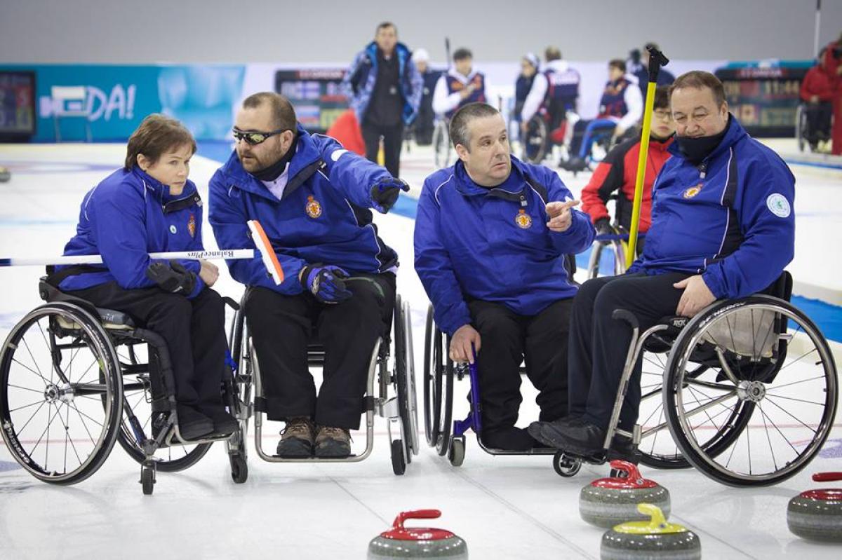 Great Britain wheelchair curling team