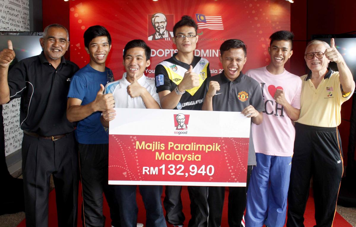 KFC check for Asian Youth Para-Games