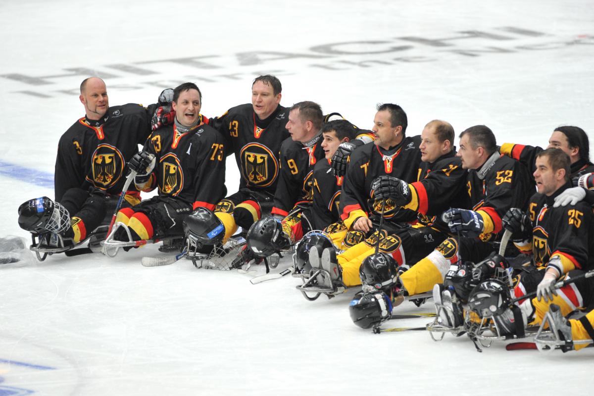 Germany's ice sledge hockey team
