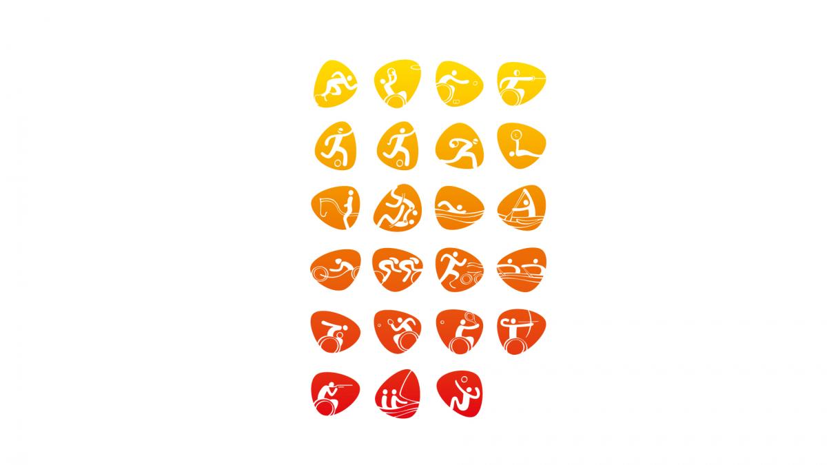 Rio 2016 sport pictograms