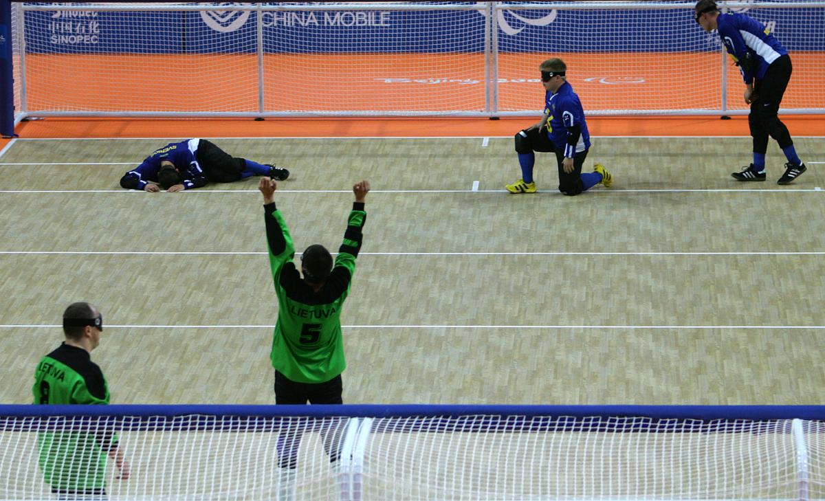 Lithuania's men's goalball team