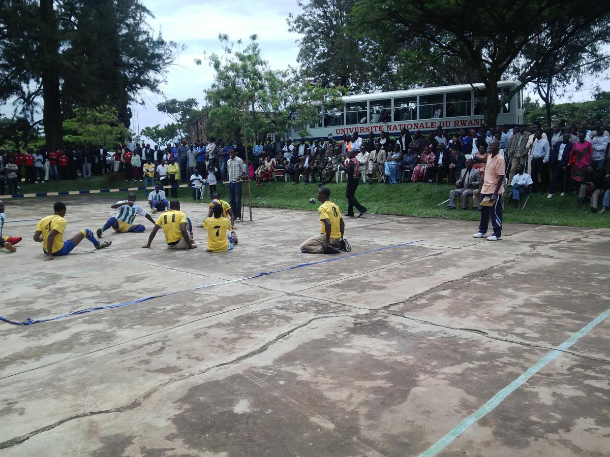 Rwanda sitting volleyball local children
