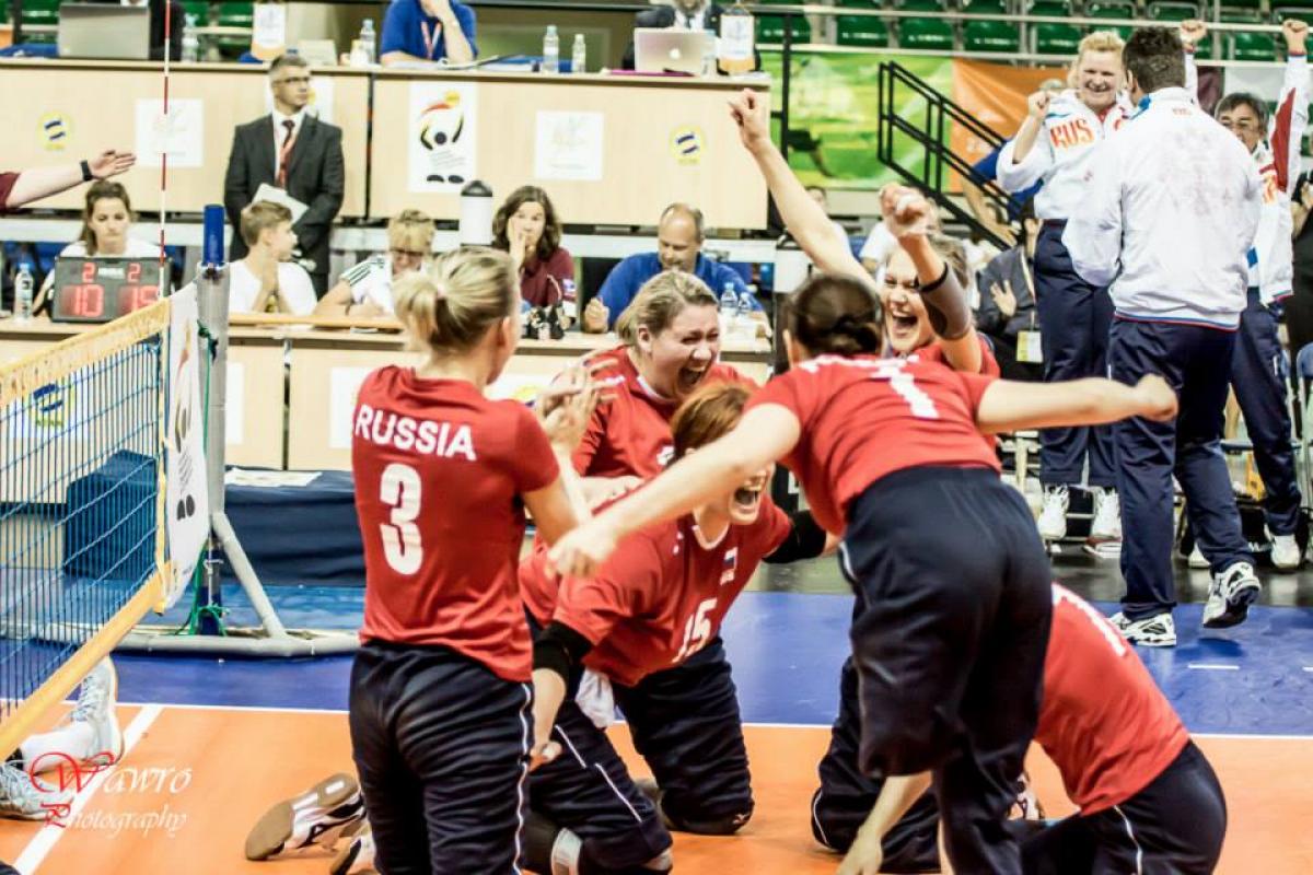 Russia's women's sitting volleyball team