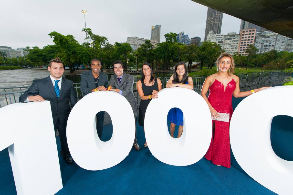 Brazilian athletes celebrate 1000 days to go until Rio 2016 Brazilian athletes celebrate 1000 days to go until Rio 2016