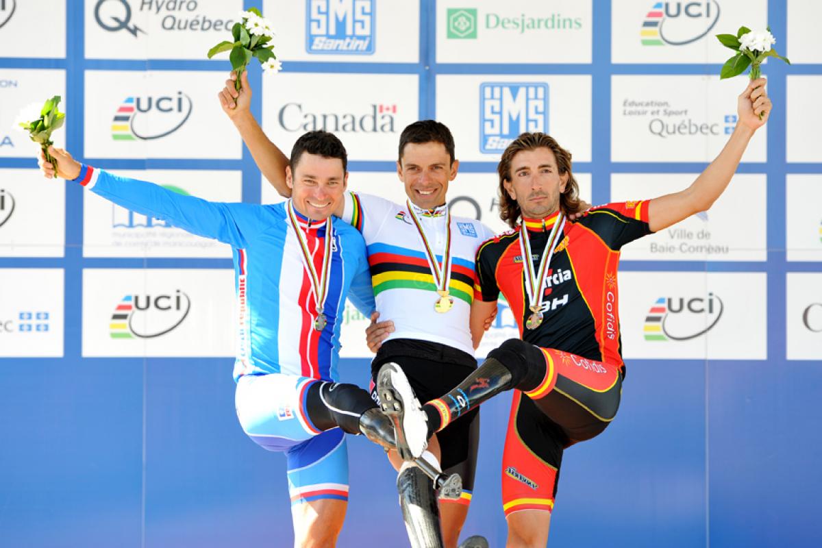 Jiri Jezek and Carol-Eduard Novak on podium