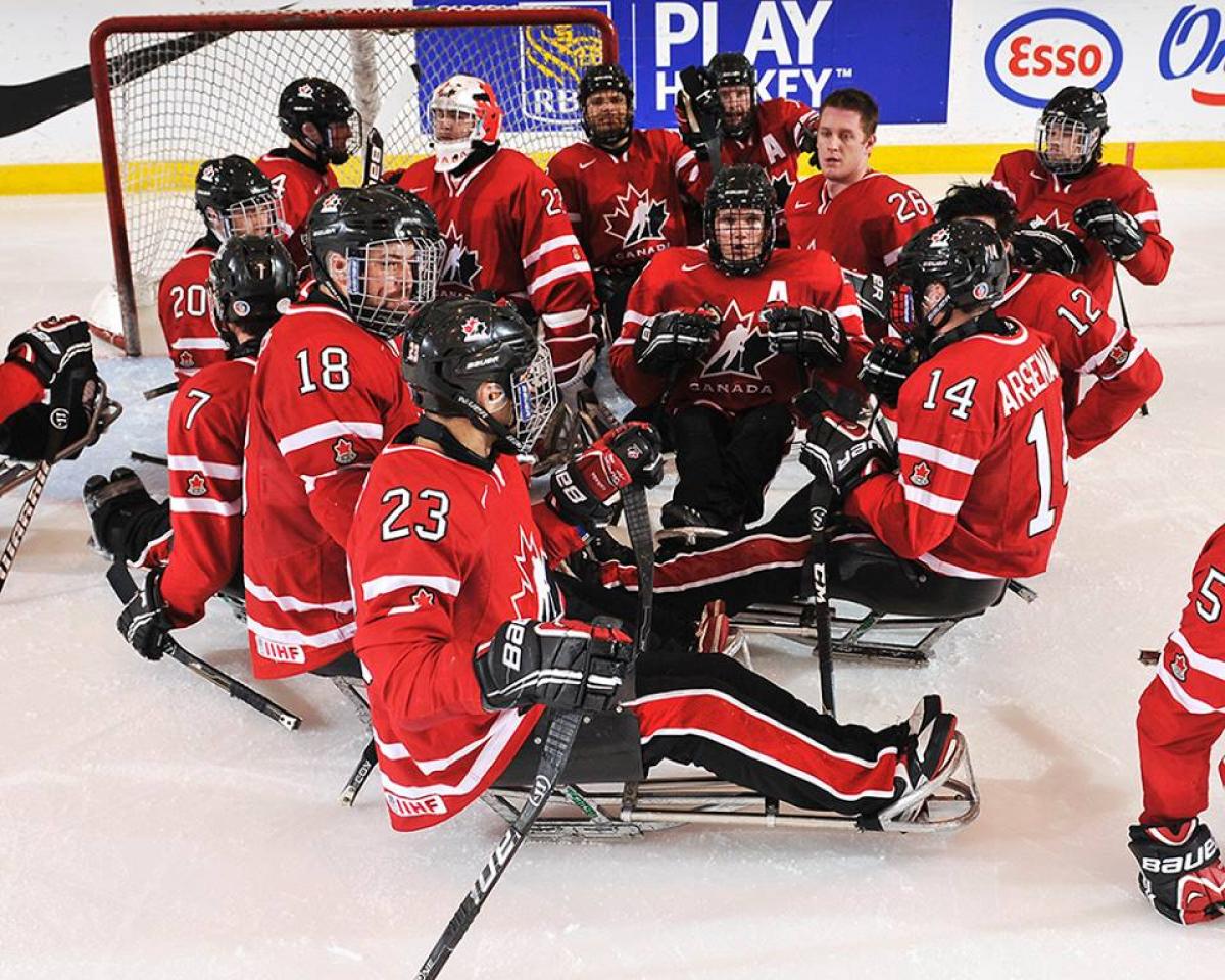 Canada's ice sledge hockey team