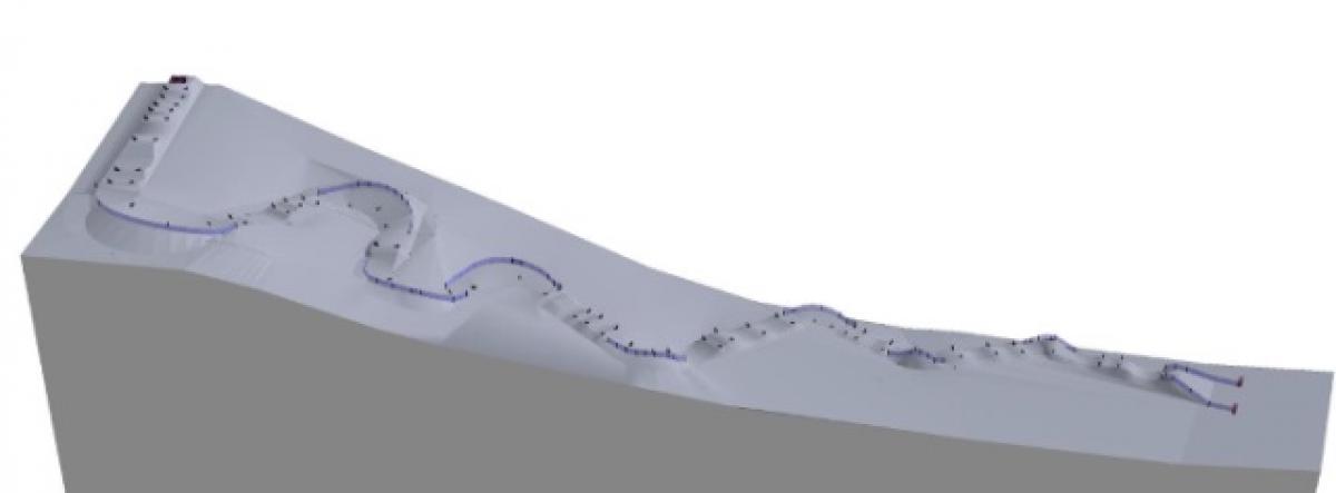 3D model of para-snowboard course Sochi 2014 3D model of para-snowboard course Sochi 2014