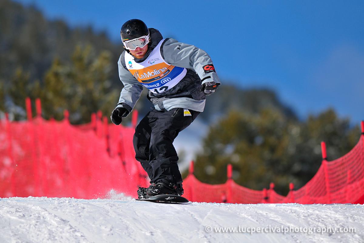 Training at the IPCAS Snowboard World Cup Finals La Molina, Spain