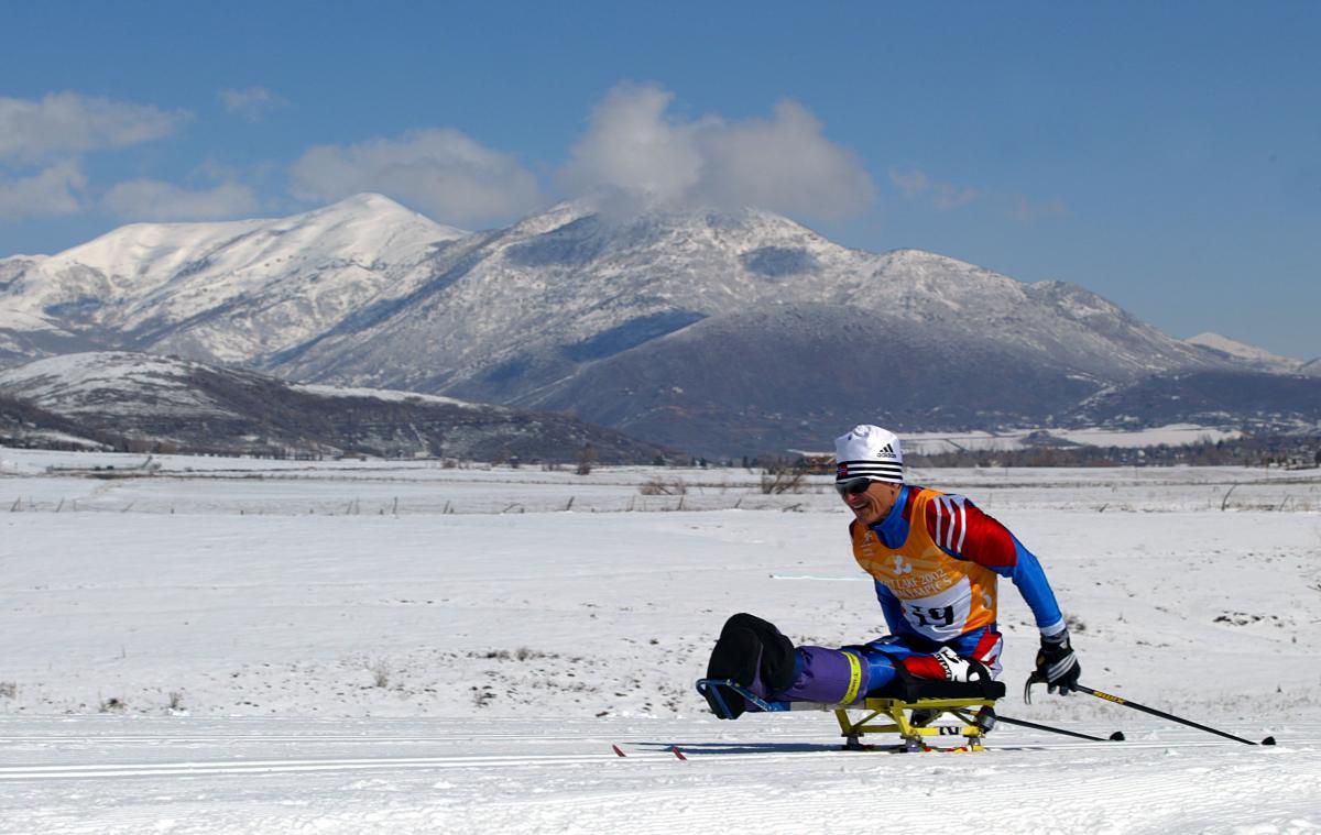 Norway's nordic skier Ragnhild Myklebust at the 2002 Salt Lake City Paralympic Winter Games