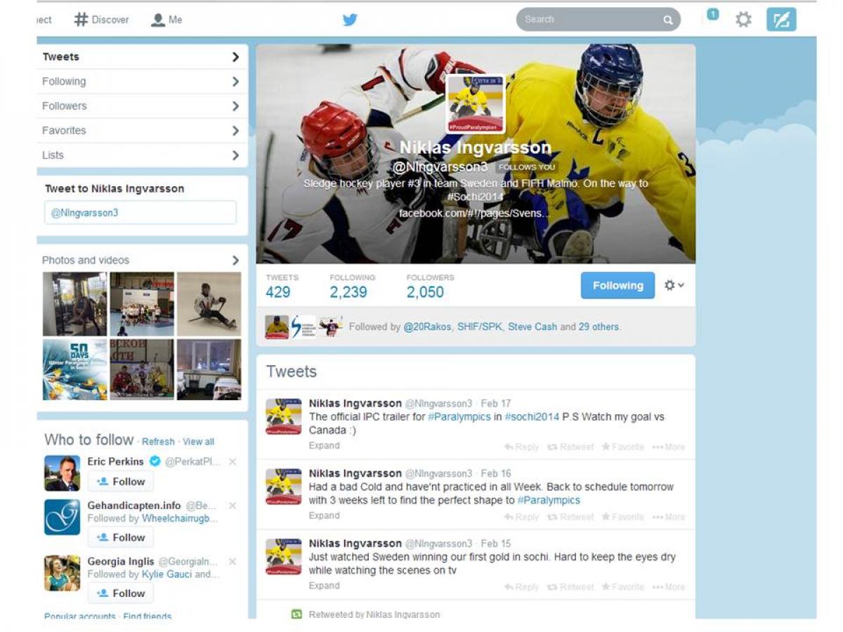 Screenshot twitter page Niklas Ingvarsson Screenshot twitter page Niklas Ingvarsson