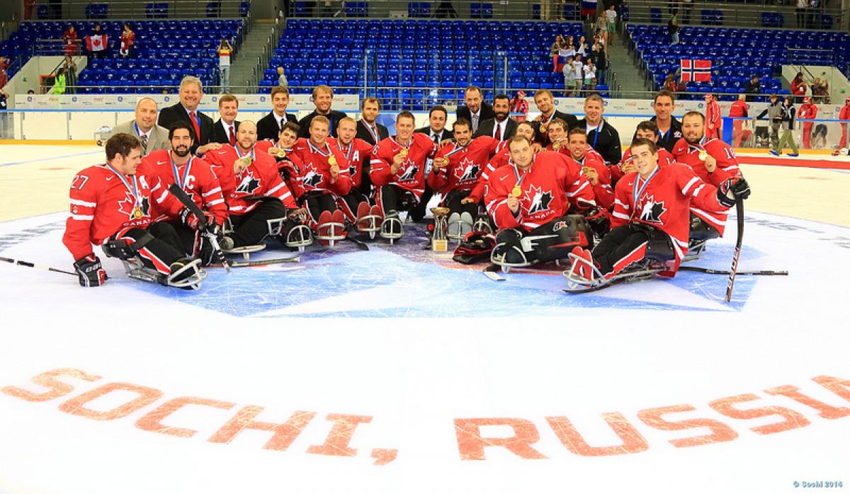 Canada's ice sledge hockey team