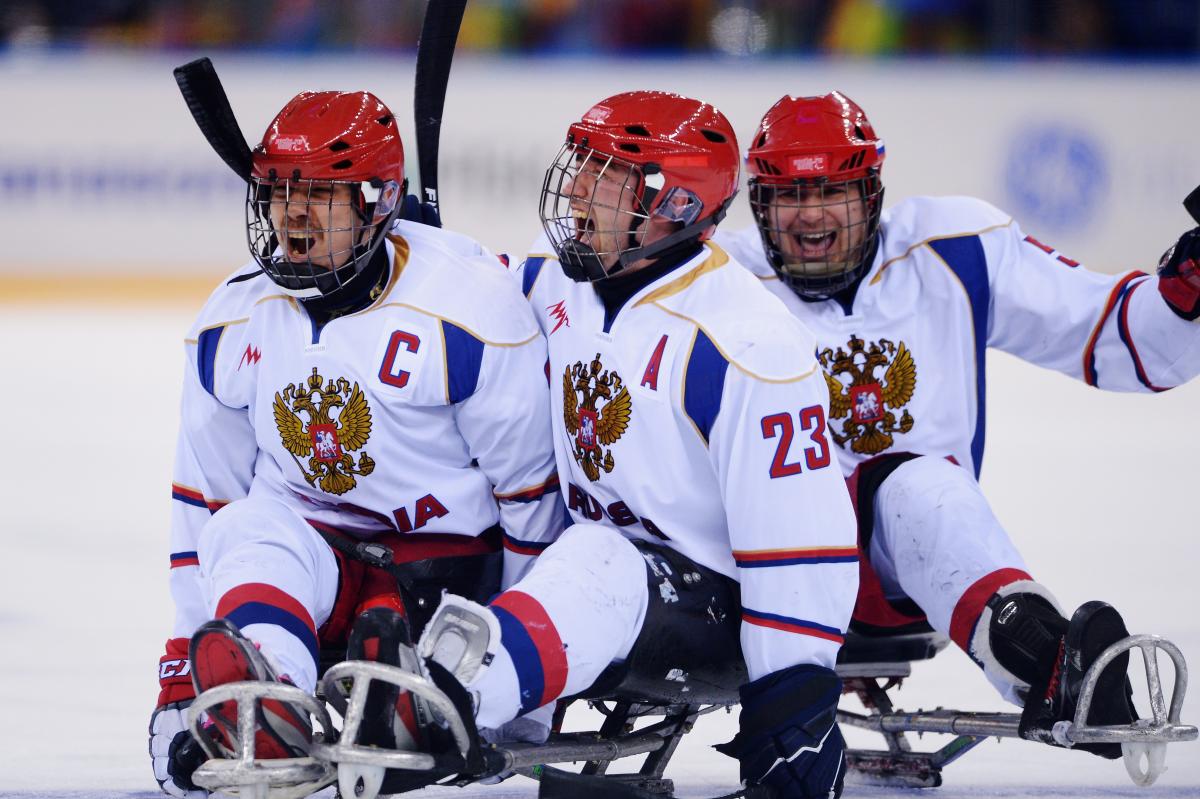 Russia's ice sledge hockey team Russia's ice sledge hockey team