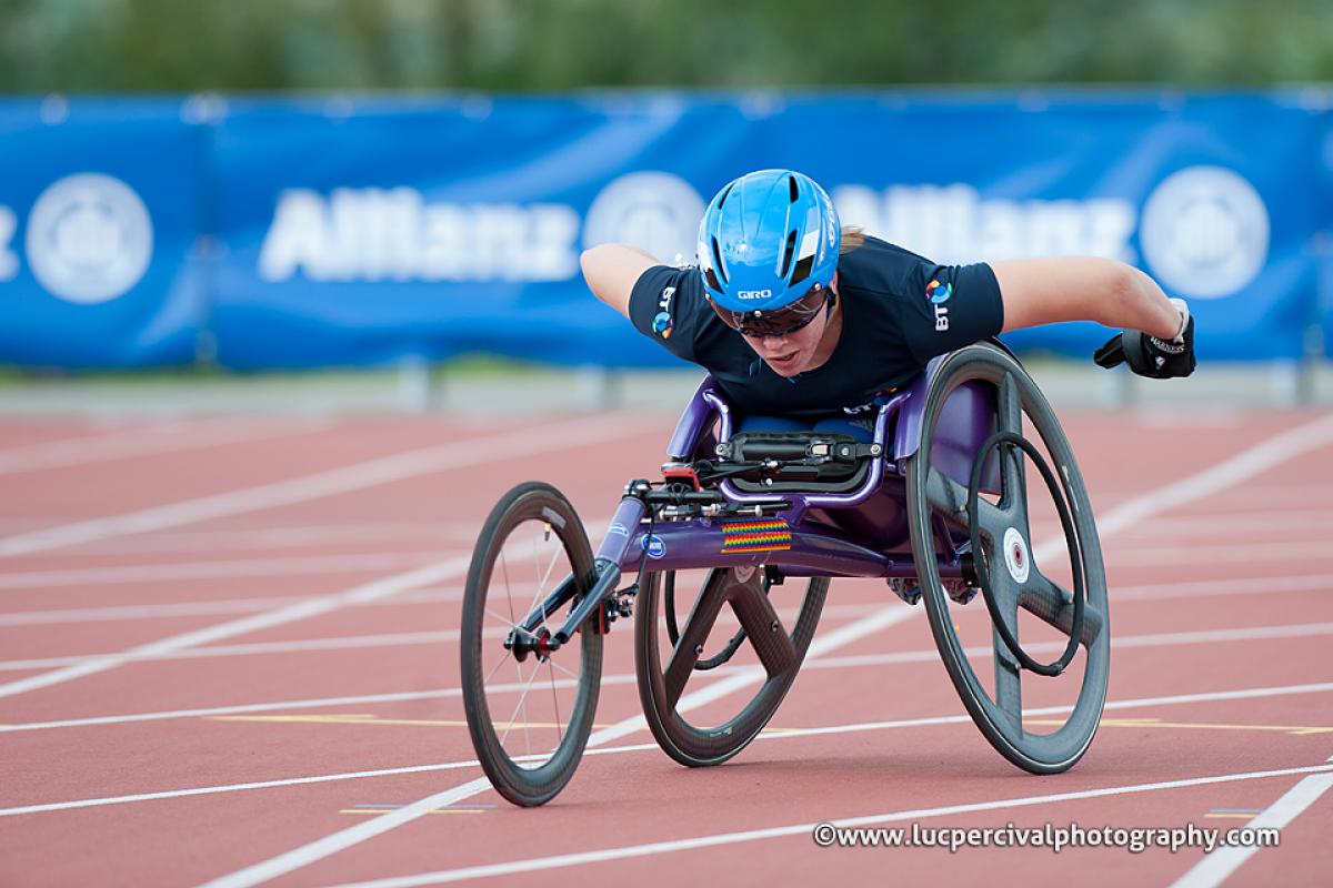 Hannah Cockroft Nottwil Great Britain's Hannah Cockroft on her way to a new 200m T34 world record in Nottwil, Switzerland in May 2014.