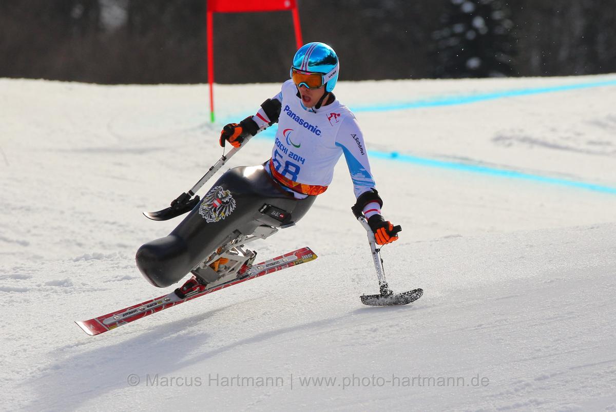 Roman Rabl of Austria competes at the Sochi 2014 Winter Paralympic Games.