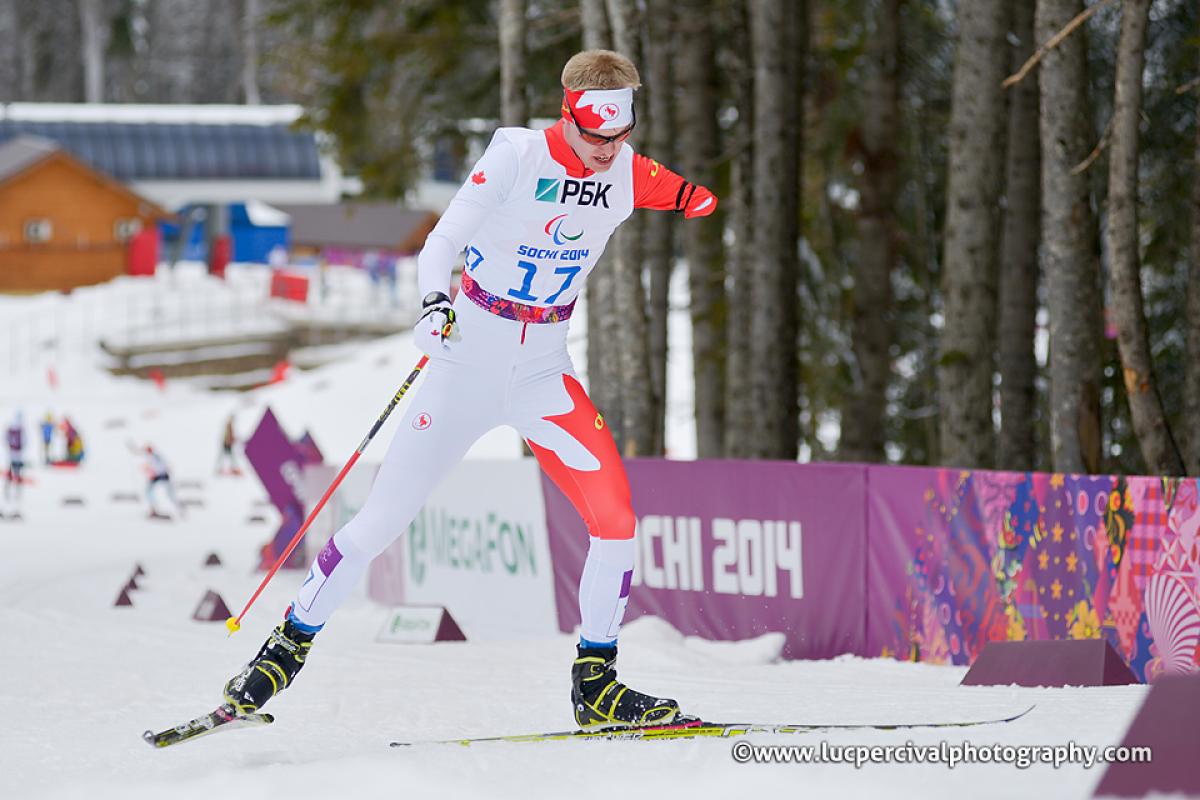 Mark Arendz competes at the Sochi 2014 Paralympic Winter Games